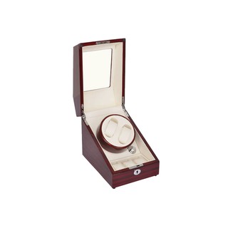 Watch Winder กล่องหมุนนาฬิกา ออโตเมติก แบบอโตเมติก 2 เรือน ควอตซ์ 3 เรือน (น้ำตาลลายไม้/สีครีม)