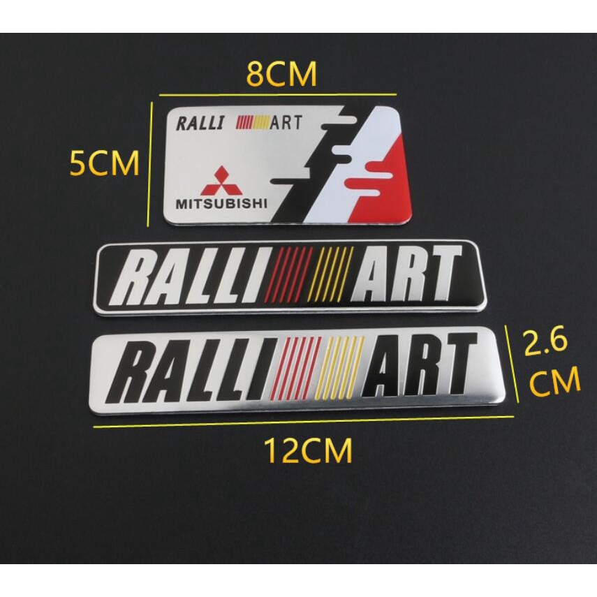 ❤❤เหมาะสําหรับ Mitsubishi Jinxuan Lingshuai Wing God Lanse สติกเกอร์รถโลหะดัดแปลง RALLIART Rally Art โลโก้รถหางโลโก้ Mitsubishi ดัดแปลงโลโก้