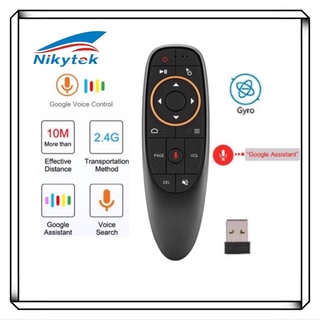 G10S (มี Gyro) รีโมท Air Mouse + Voice Search + IR Remote Control เมาส์ไร้สาย for PC กล่อง Android TV Box MiBox Smart