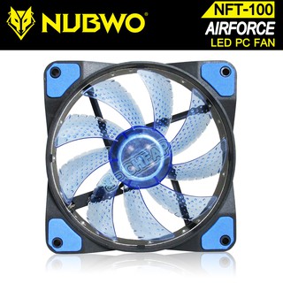 NUBWO AIRFORCE NFT-100 พัดลมระบายความร้อน พัดลมเคส 12 CM. ( ไฟ LED รอบใบพัด )