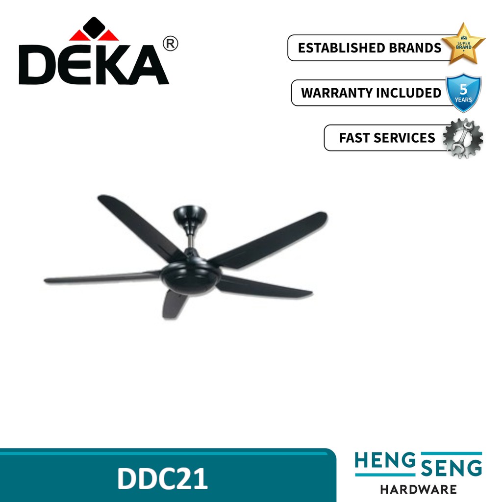 Deka CEILING FAN DDC21 56" [ 5 BLADE + รีโมทคอนโทรล ] มอเตอร์ DC