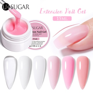 Ur SUGAR ยาทาเล็บเจลลี่เจล สีขาว สีชมพู 15 มล.