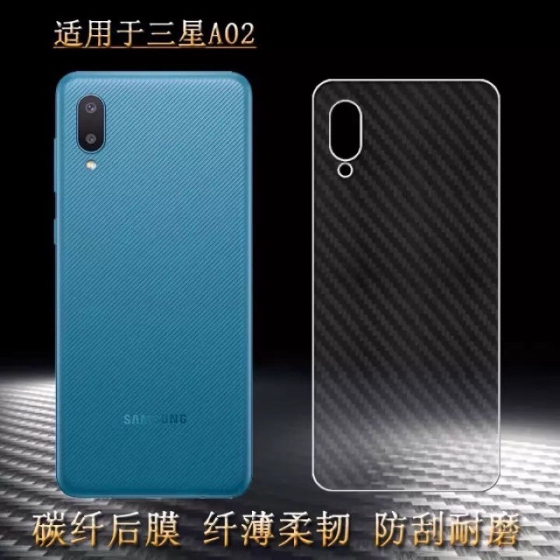 🇹🇭ฟิล์มหลัง ฟิล์มกันรอยหลัง For Samsung A02 ฟิล์มกันรอยออฟโป้ลายเคฟล่า