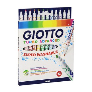 (โค้ดINCSM4Lขั้นต่ำ49ลด20) GIOTTO Turbo Advance 12 Colours (ปากกาเมจิก 12 สี)