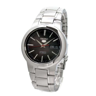 SEIKO 5 Automatic รุ่น SNKA07K1 นาฬิกาข้อมือผู้ชาย สายสแตนเลส หน้าปัดสีดำประกันศูนย์ไซโก้ไทย 1 ปีเต็ม