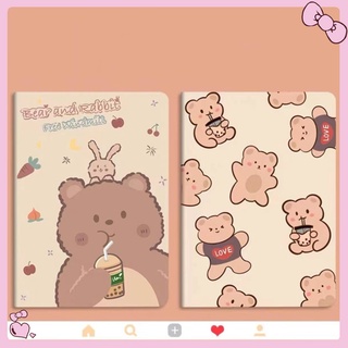 【Bear】For เคสไอแพด ลายการ์ตูน iPad Mini 1 2 3 4 5 / iPad 2 3 4 / iPad Pro 9.7 Air1 Air2 / iPad Pro 10.5 / 10.2 10.9 Air5 Air4 Smart Case