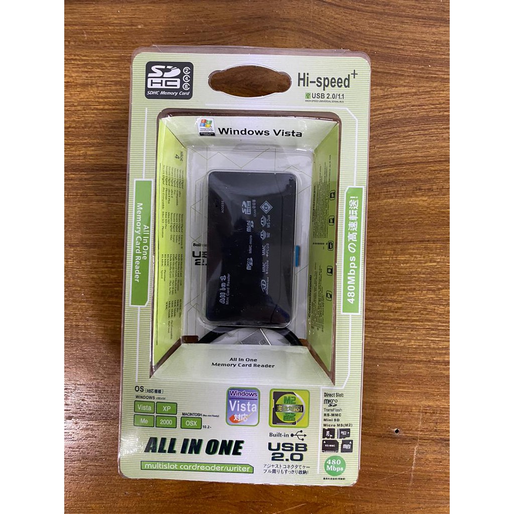 เครื่องอ่านการ์ด USB 2.0 ออลอินวัน (CR-S6/01)รองรับ MS/SD/XD/TF/M2/CF/Micro SD