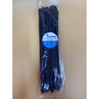 สายเคเบิ้ลไทร์ Mitsumi 15" สายรัดสีดำ ถุงละ100เส้น อย่างหนา เหนียว ทนทาน ทนต่อกรด และ การกัดร่อน