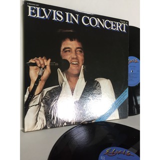 แผ่นเสียง 12 นิ้ว Elvis in concert  on tour 1977 ชุด 2 แผ่น ครับผม ทดลองฟังได้ครับ