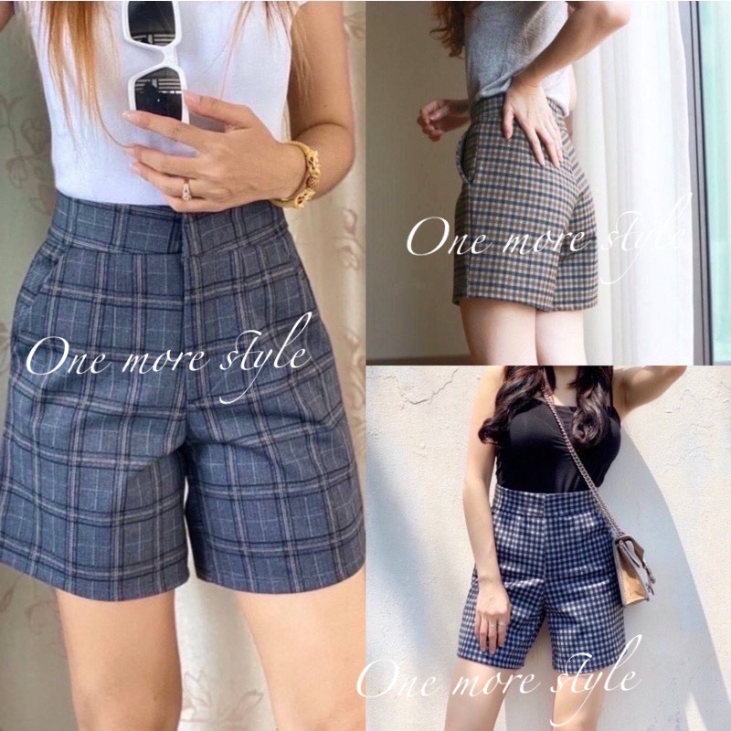 S-XXXLเข้าเพิ่มขาสั้นสก๊อตลายใหม่พร้อมส่ง