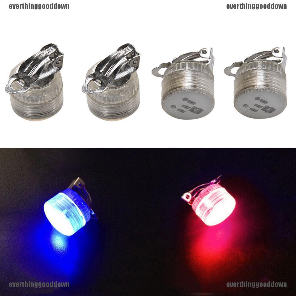 ต่างหู LED สีฟ้า สีแดง สําหรับเต้นรํา ปาร์ตี้