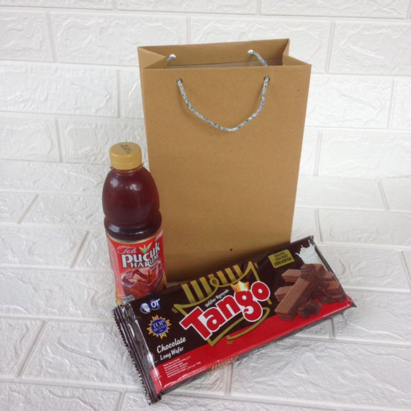 Paperbag WAFER AND DRINK UK 15  25 PAPER BAG PAPER GIFT BAG PAPER BAG PLAIN PAPERBAG WAFER TEA PUCUK