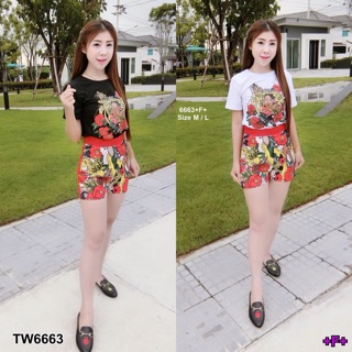 เสื้อยืด กางเกงขาสั้น 🌷รหัสTW🌷