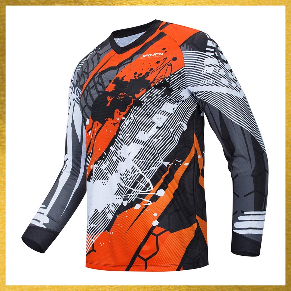 พร้อมส่ง เสื้อกีฬาแขนยาว ระบายอากาศ สําหรับขี่จักรยานวิบาก COD