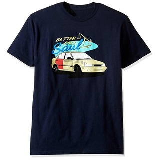 printเสื้อยืดแฟชั่นพิมพ์ลายRee21 เสื้อยืดแขนสั้นลําลอง ผ้าฝ้าย พิมพ์ลาย Better Call Saul Old Car สีน้ําเงินเข้ม สําหรับผ