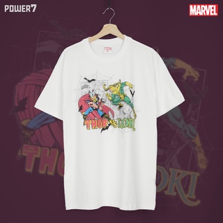 เสื้อยืดโอเวอร์ไซส์Power 7 Shop เสื้อยืดการ์ตูน ลาย มาร์เวล THOR love and thunder ลิขสิทธ์แท้ MARVEL COMICS  T-SHIRTS (M