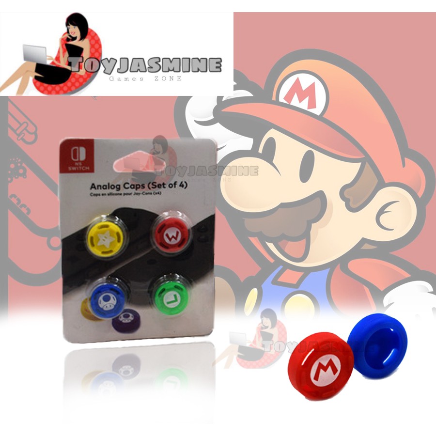 พร้อมส่ง!! Analog Caps (Set of 4) -- ยางครอบอนาล็อคสำหรับจอยคอน Nintendo Switch มีบริการเก็บเงินปลายทาง