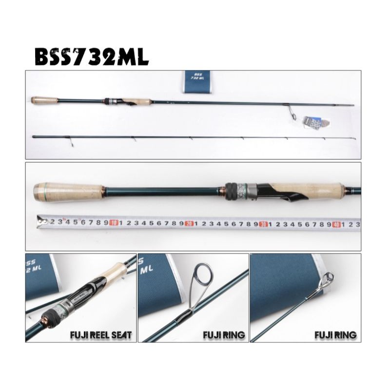 KUYING Battle Song BSS-732MLคันสปิน 2 ท่อน เวทสาย 5-14 ปอนด์ ยาว 7 ฟุต 3 นิ้ว