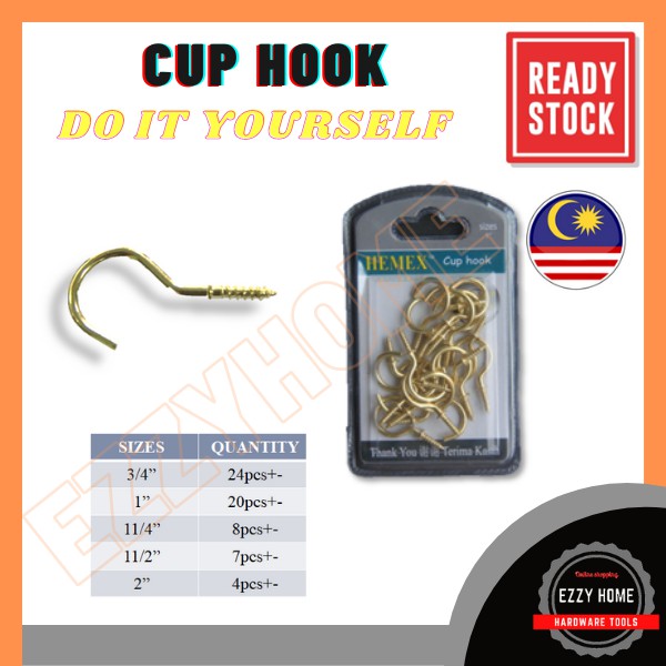 CUP HOOK/ QUESTION MARK HOOK/ SKRU CANGKUK/ 金水号挂钩