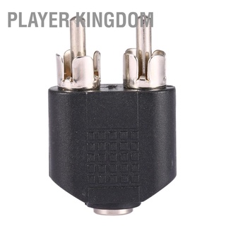 คลังสินค้าใส อะแดปเตอร์แปลงเครื่องเล่นเสียงสเตอริโอ 3.5 มม. To Dual 2 Rca Phono Male F/M Splitter