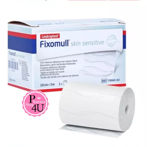 Fixomull Skin Sensitive 10 cm x 5 m แผ่นยึดตรึงวัสดุปิดแผลชนิดมีกาวซิลิโคน สำหรับคนแพ้ง่าย [8374]