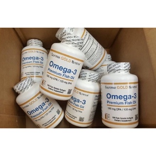 โอเมก้า3 California Gold Nutrition, Omega-3, Premium Fish Oil, 100 Fish Gelatin Softgels