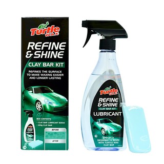 Car care solution TURTLE WAX CLAY BAR KIT 100G Car accessories Hardware hand tools น้ำยาดูแลรถยนต์ ชุดดินน้ำมันสังเคราะห