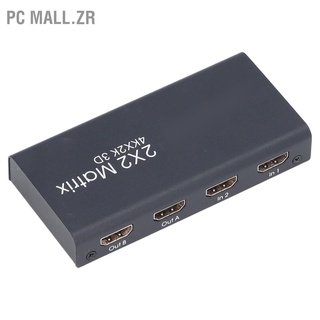 Pc Mall.Zr สวิตช์อินเตอร์เฟซมัลติมีเดีย Hd 2X2 รองรับ 4Kx2K At 30Hz 3D 1080P ตัวแยกสัญญาณ พร้อมรีโมตคอนโทรลอินฟราเรด 100‐240V