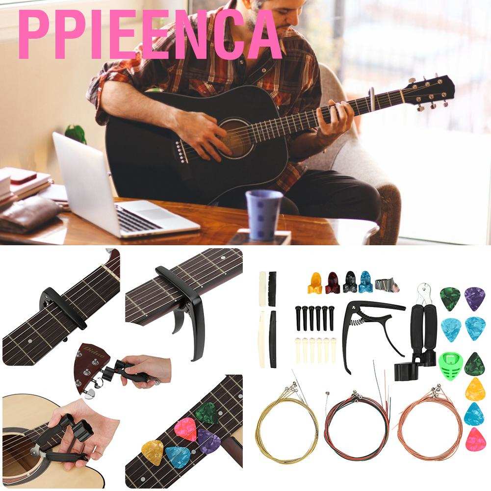 Ppieenca Guitar Strings Accessories Kit Acoustic Changing Include Capo ...
