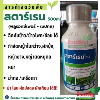 สตาร์เรน ขนาด 500มล ยาฆ๋าหญ้าใบกว้าง เครือเถา ในข้าวโพด อ้อย นา ปาล์ม ยาทาตอไม้  ตอไม้ กระถิน สาบเสือ โสน ผักปอด