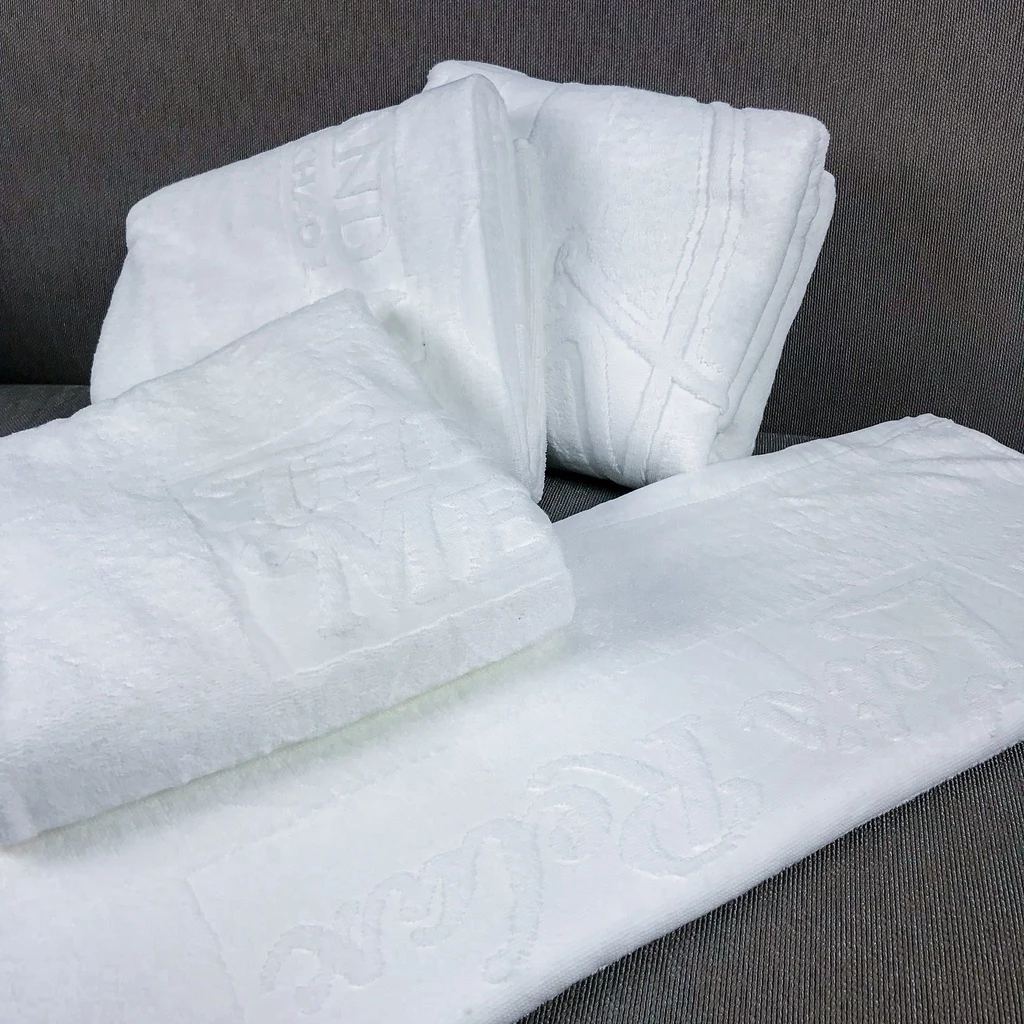 (ลดราคา) ผ้าเช็ดตัวสีขาว ผ้าขนหนูแบบโรงแรม ทำจาก Cotton 100% ผ้าหลุดQc 30”x60” นิ้ว By Satien Shop thumbnail 6
