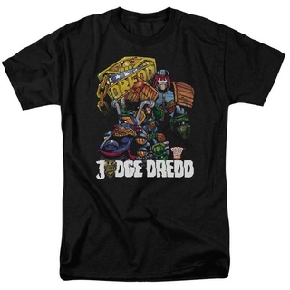 เสื้อยืด ผ้าฝ้าย พิมพ์ลายกราฟฟิค Judge Dredd 2000 AD 70s 80s JD112 EKbnpk90DNpomo52 สไตล์วินเทจย้อนยุค