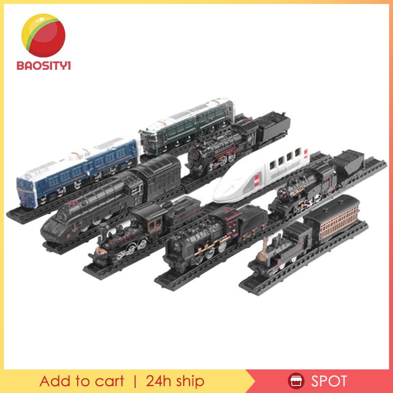Set of 9pcs 1:1200 Assembly Train Toys Lotomotive Freight Train with Track