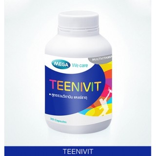 **หมดอายุ 10/20** MEGA TEENIVIT 30 แคปซูล สูตรรวมวิตามินและแร่