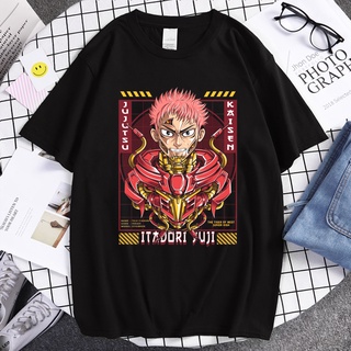 ROUND คอลูกเรือเสื้อยืด พิมพ์ลายกราฟฟิค Jujutsu Kaisen Tomie Junji Ito สไตล์ญี่ปุ่น ฮาราจูกุ สําหรับผู้ชาย และผู้หญิง-4X