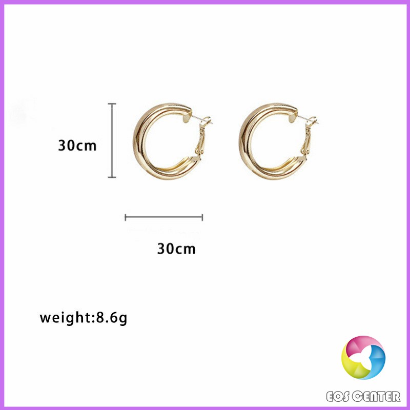 Eos Center ต่างหู s925  ตุ้มหู เครื่องประดับ ต่างหูโลหะชุบ silver needle earrings - รูปที่ 4