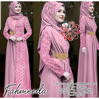 เสื้อคลุมแฟชั่นมุสลิม Olshop Robe-Gamis Fahmeeda