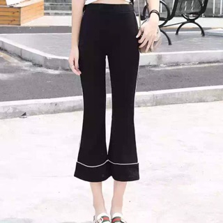 กางเกงข้าม้านิดๆแต่งกุ๊นขอบ เนื้อผ้าดี เก็บทรงใส่สบายมาก
