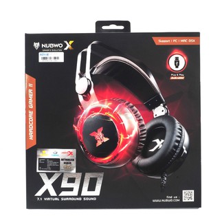 NUBWO หูฟังเกมส์มิ่ง HARDCORE GAMER รุ่น X90 หูฟัง 7.1 VIRTUAL SURROUND SOUND