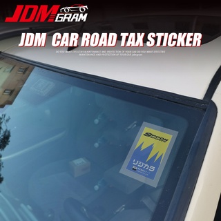 สติกเกอร์ JDM สไตล์รถ Roadtax สากล 1 ชิ้น รถออโต้โร้ด ภาษี สติกเกอร์ตกแต่ง ป้องกัน อุปกรณ์ภายนอกรถยนต์