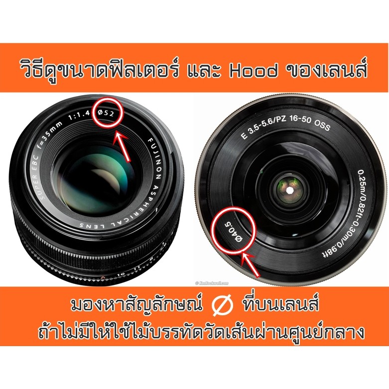 ฟิลเตอร์ กันรอยหน้าเลนส์ มีขนาด37-82