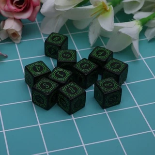 Poop D6 Polyhedral Dice ลูกเต๋า 6 ด้านของเล่นสําหรับเด็ก 10ชิ้น