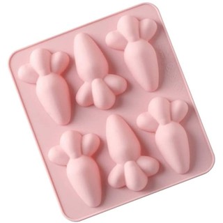 แม่พิมพ์ซิลิโคนรูปแครอท 6 ช่อง (สีแรนดอม) 6-Cavity Carrot Silicone Mold