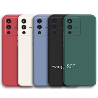 For เคส Vivo V23 V23 Pro V23e 5G Casing New Straight Edge Liquid Silicone Phone Case Matte Multicolor Soft Case Back Cover เคสโทรศัพท