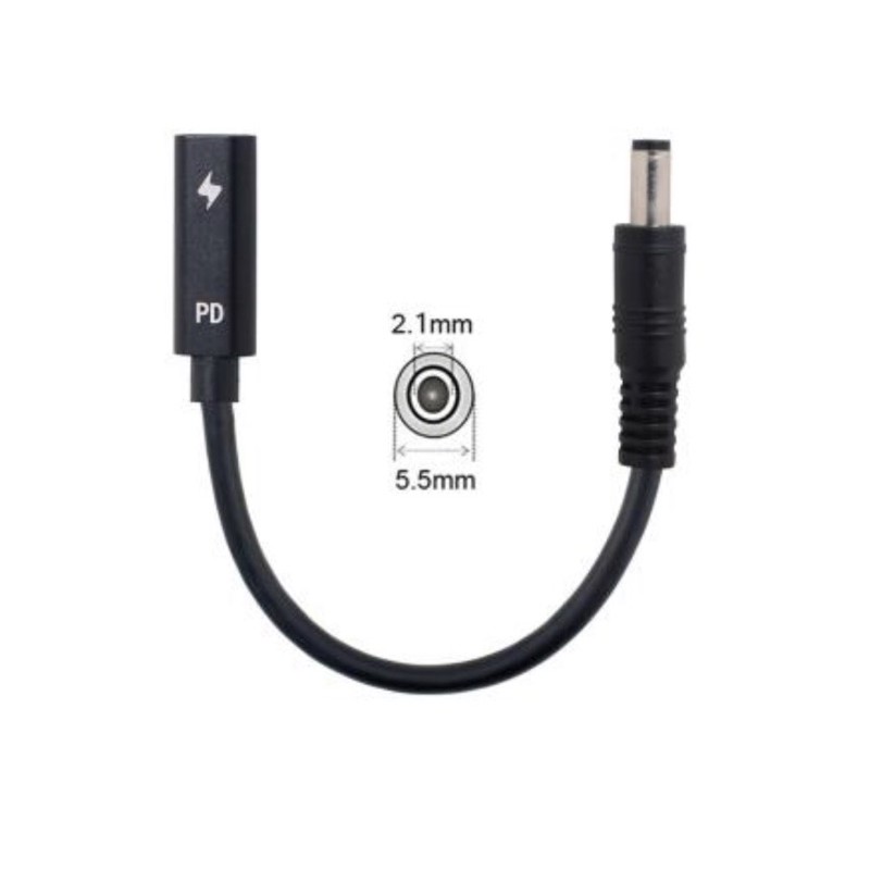 USB 3.1 ประเภท C USB C แล็ปท็อปชาร์จไฟอะแดปเตอร์แปลง USB ประเภท C ถึง 4.0*1.35 5.5*2.5 4.5*3.0 4.0*1.7 มม.ปลั๊ก DC แจ็ค