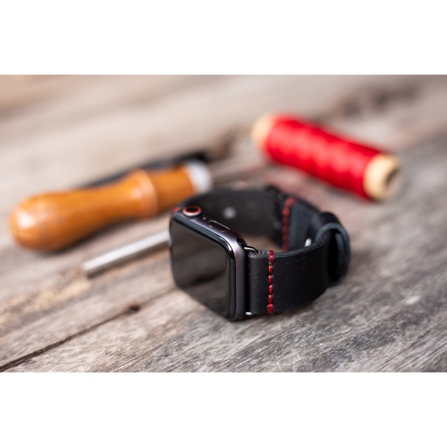Apple Watch สายหนัง Apple Watch serie 1,2,3,4,5 หนังฟอกฝาดแท้นำเข้าจากโปแลนด์ สายมินิมอล 38mm 40mm 42mm 44mm iwatch band