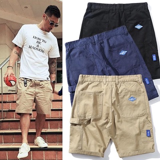 Cargo Shorts Mens Trendy Brand Korean Style Slim Fit All-match Loose Plus Size Five-point Pants