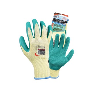 ถุงมือคอตตอนเคลือบยางธรรมชาติ 9 นิ้ว YAMADA 9042 ถุงมือยาง Natural latex coated cotton gloves 9 fingers YAMADA 9042