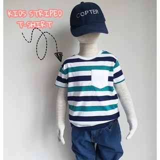 เสื้อยืดเด็ก แนะนำ 1-6 ขวบ Kid Striped T-Shirt เสื้อยืดเด็กโต เสื้อยืดเด็กเล็ก