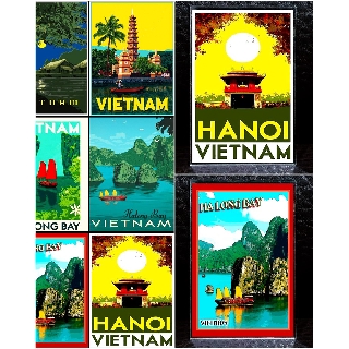 แม่เหล็กติดตู้เย็น เวียดนาม ฮานอย อะครีลิค 2×3 นิ้ว ของฝาก ของที่ระลึก Souvenir Acrylic Fridge Magnet Vietnam 2x3"